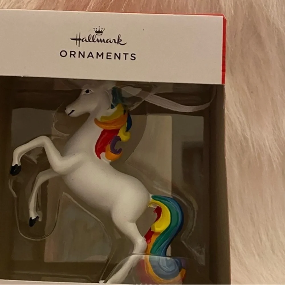 Hallmarks Unicorn Ornament Never‎ Opened New In Box Tree Christmas Holiday